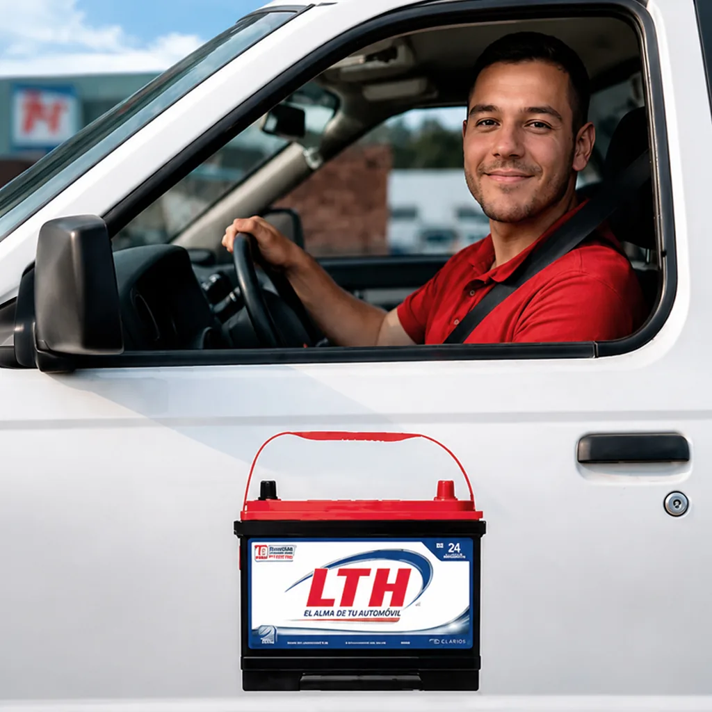 Técnico HighBattery instalando una batería LTH a domicilio