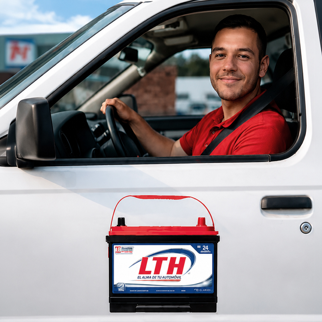 Técnico HighBattery instalando una batería LTH a domicilio